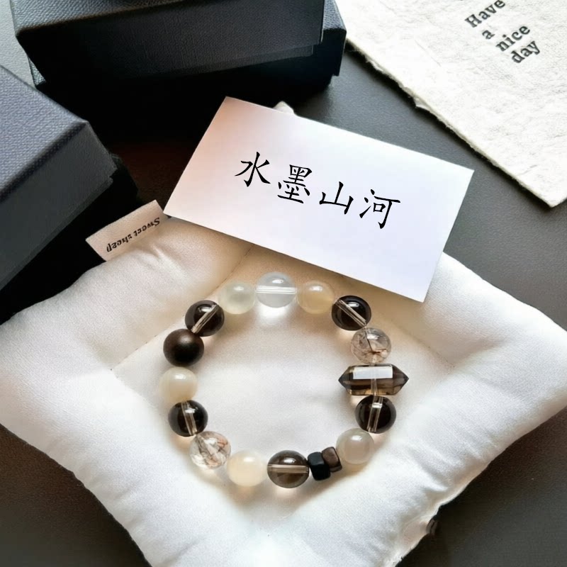 水晶手串天然茶晶男女同款手链