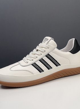 真皮阿甘鞋韩版潮流百搭休闲鞋男士板鞋2025春夏季新款运动跑步鞋