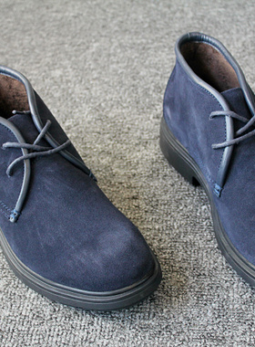 断码清仓头层牛皮系带经典防水系带厚底短筒休闲马丁靴男鞋高帮鞋