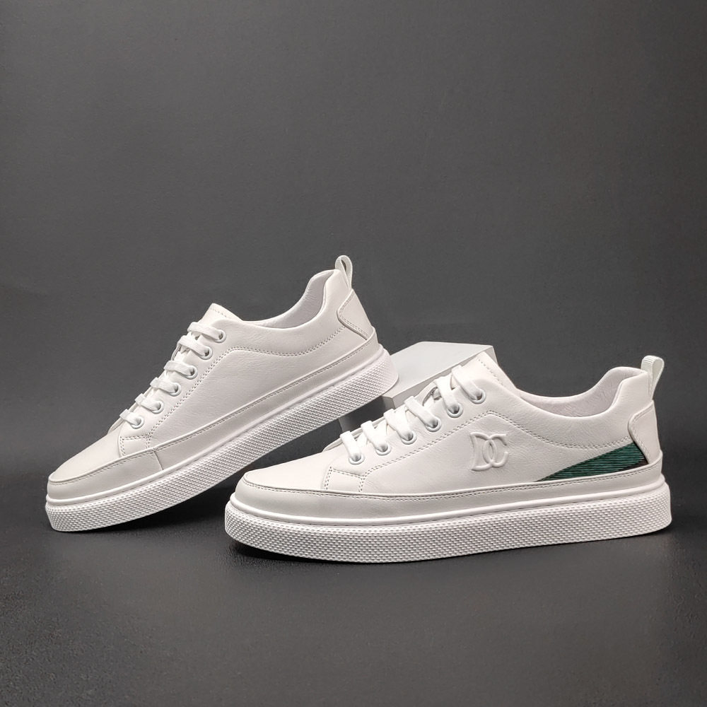 男士拼色板鞋男款潮鞋高端真皮休闲鞋小众男生百搭软底平板鞋男鞋,流行男鞋,休闲板鞋,淘宝优惠券,粉丝福利购,淘宝优惠卷