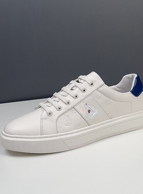 真皮板鞋男款潮流百搭鞋子欧洲站男鞋男士轻奢一脚蹬懒人鞋休闲鞋