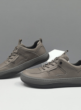 男士萌丑芒果鞋真皮板鞋男款潮流百搭鞋子小丑鞋欧洲站男鞋休闲鞋