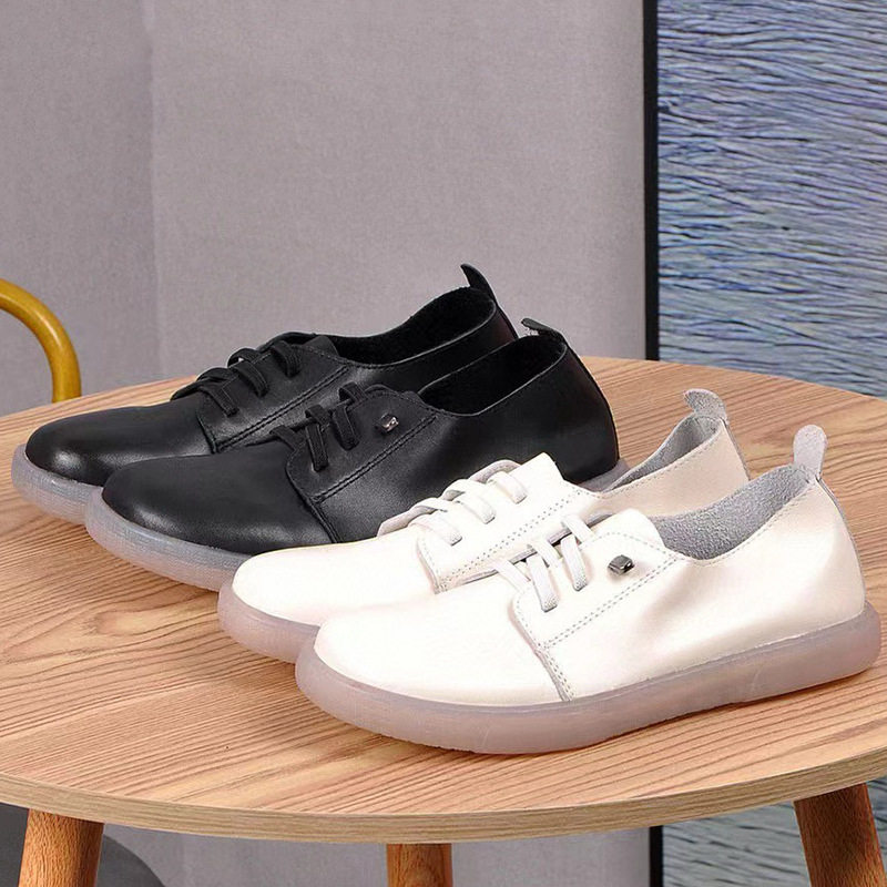 春夏新款真皮平底休闲板鞋女全牛皮透气百搭舒适女鞋一脚蹬小白鞋,女鞋,时尚休闲鞋,淘宝优惠券,粉丝福利购,淘宝优惠卷