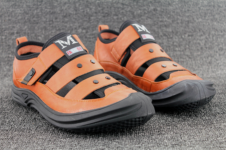 策乐真皮凉鞋男款夏季外穿开车运动休闲防滑防臭软底耐磨沙滩凉鞋