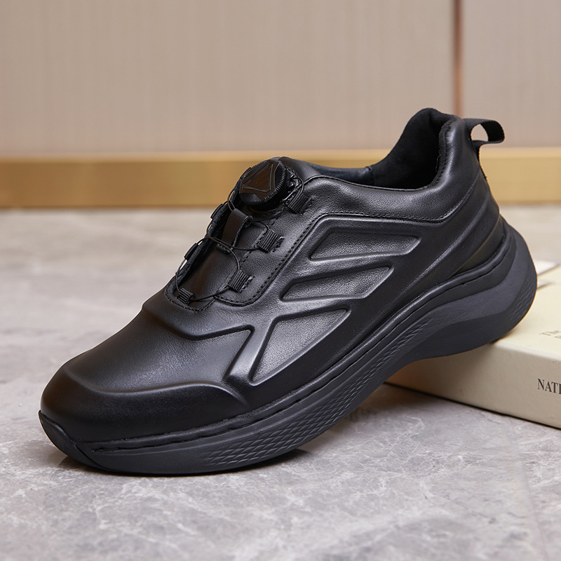 自动扣男士运动休闲皮鞋