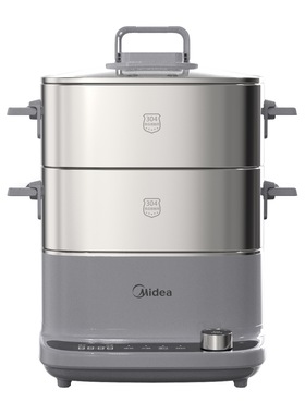 美的电蒸锅小型12L容量304不锈钢1200W猛火速蒸环绕蒸ZGC2323ZD88