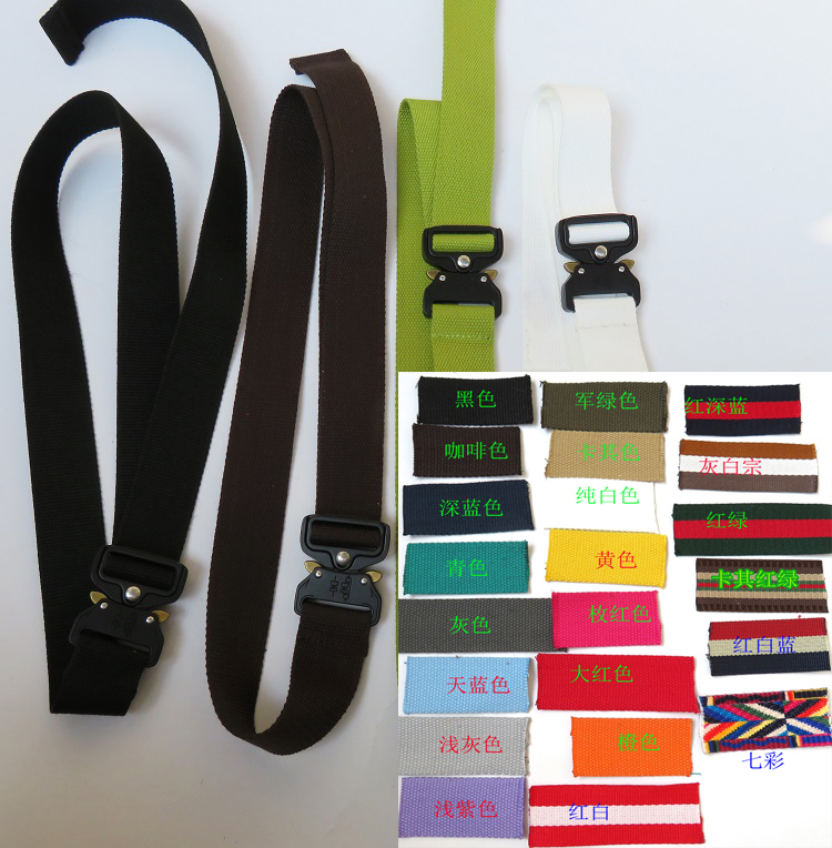 간단한 금속 헤드 캔버스 청바지 벨트 트렌드 하드웨어 액세서리 산업용 헤드 가방 스트랩 야외 버클