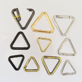 包包肩带三角扣钩子提手弹簧圈五金银色黑色手挽青古铜色可开口圈