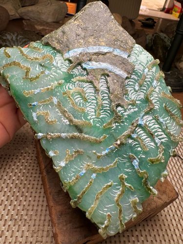 老场口会卡大面积开窗冰飘花手镯料，料子种老肉细，干净细腻