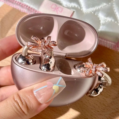 爱依依蝴蝶结耳机钻扣配饰耳机扣