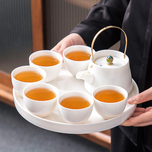 羊脂玉白瓷功夫茶具套装