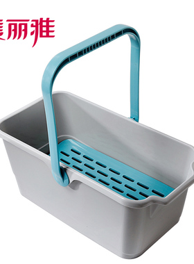 美丽雅精致生活馆 包邮15L大容量胶棉地拖平板拖把43CM清洁桶