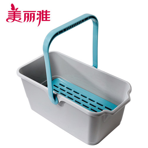 美丽雅胶棉地拖平板拖把清洁桶