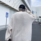 高品质韩版拉链开衫毛衣高领潮流宽松加厚针织衫外套男MY2207p50，男装针织衫/毛衣，电商D315