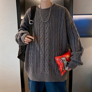 高质量！秋冬季新款圆领提花毛衣男加厚线针织衫毛衣潮MY2235p50,男装针织衫/毛衣,电商D315