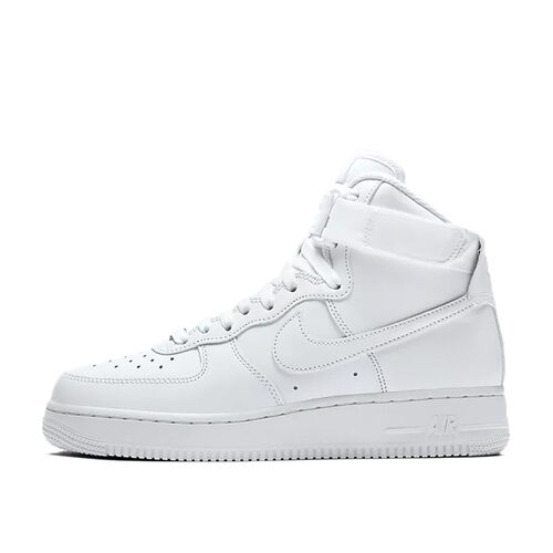 Nike 板鞋 女 高帮 防滑 四季通用 白色 平跟 系带 圆头