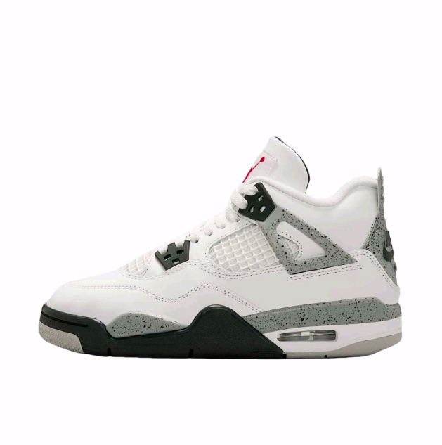 Jordan Air Jordan 4 Retro OG中帮儿童篮球鞋白黑色男女同款
