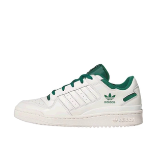 adidas originals FORUM Low 舒适时尚 耐磨低帮板鞋男女同款白绿