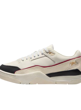 Jordan FLIGHT COURT 舒适百搭防滑耐磨低帮复古篮球鞋男款米黑色