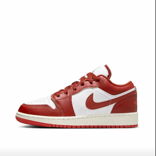 耐克Jordan 1 Low AJ1白红低帮休闲板鞋大童