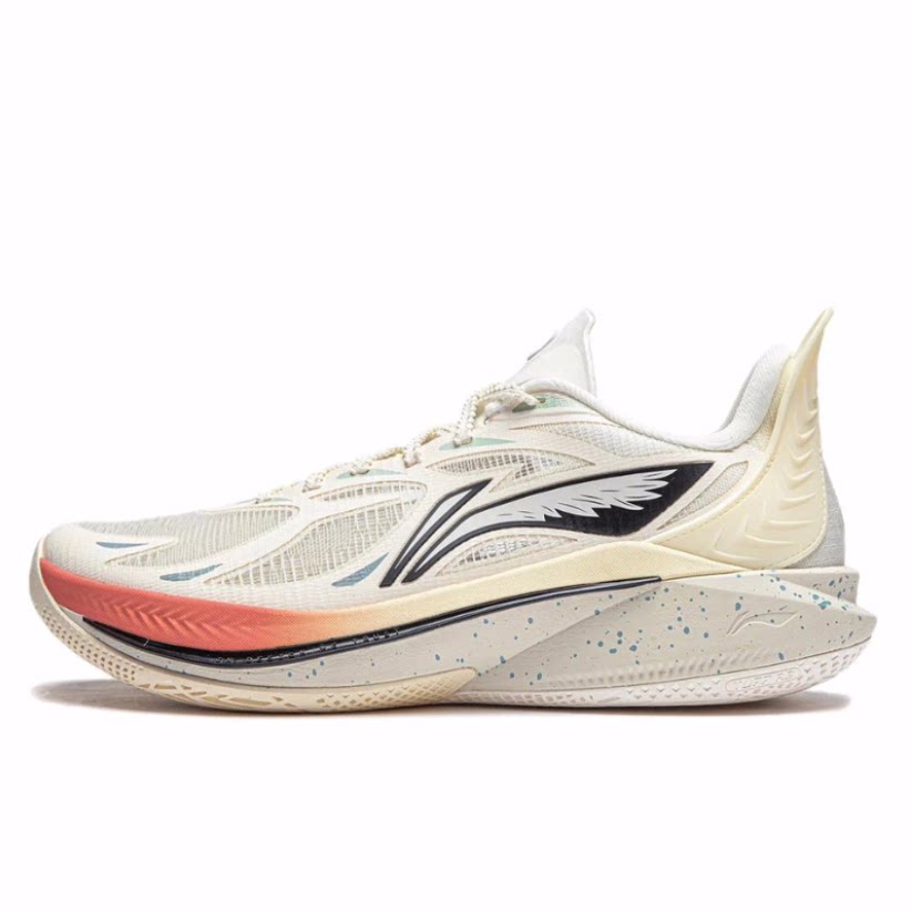 LiNing李宁 音速12 䨻科技 轻量 稳定 低帮 篮球鞋 男款 米色