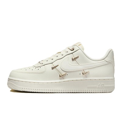 Nike 板鞋 白色 平跟 耐磨 四季通用 圆头 系带 低帮 女