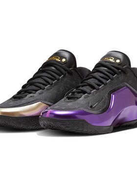 【攀登】 Nike 篮球鞋 男 厚底 支撑抓地 紫色 金色 圆头 实战