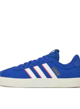 adidas VL COURT 3.0 舒适 耐磨轻便 低帮 板鞋 男女同款 蓝白色