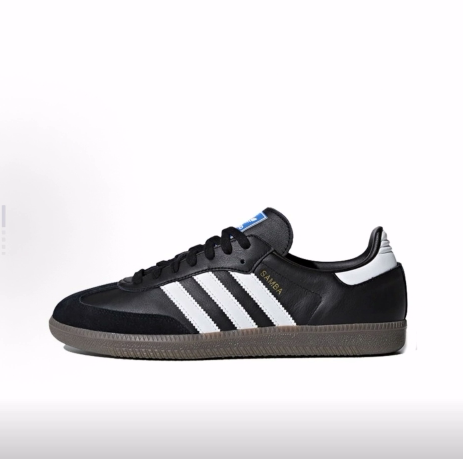 adidas originals SAMBA OG 圆头系带 低帮 板鞋 男女同款 黑白