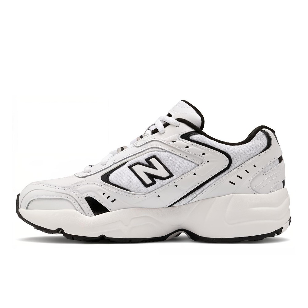 New Balance 跑步鞋 低帮 圆头 白色 女 织物 耐磨 休闲 四季通用