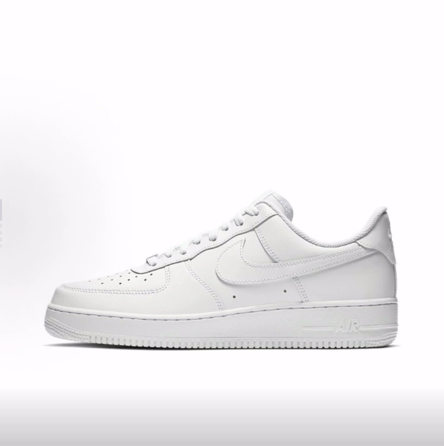 Nike Air Force 1 07 皮革 经典复古风格 耐磨 低帮 板鞋男款纯白