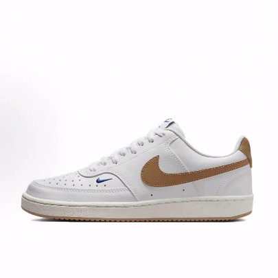 Nike Court Vision Low 舒适复古 耐磨透气 低帮 板鞋 女款 白棕