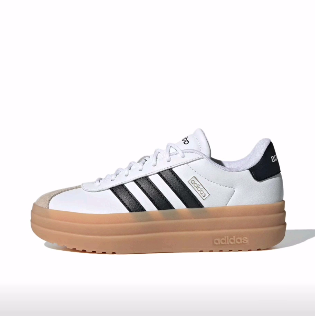 adidas VL Court Bold 柔软舒适 防滑耐磨 低帮 板鞋 女款 白色