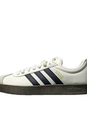 adidas Vl Court Classic 舒适柔软薄底低帮板鞋男女同款白色
