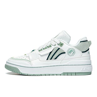 男 圆头 系带 绿色 四季 白色 低帮 防滑减震 平跟 李宁 通用 板鞋