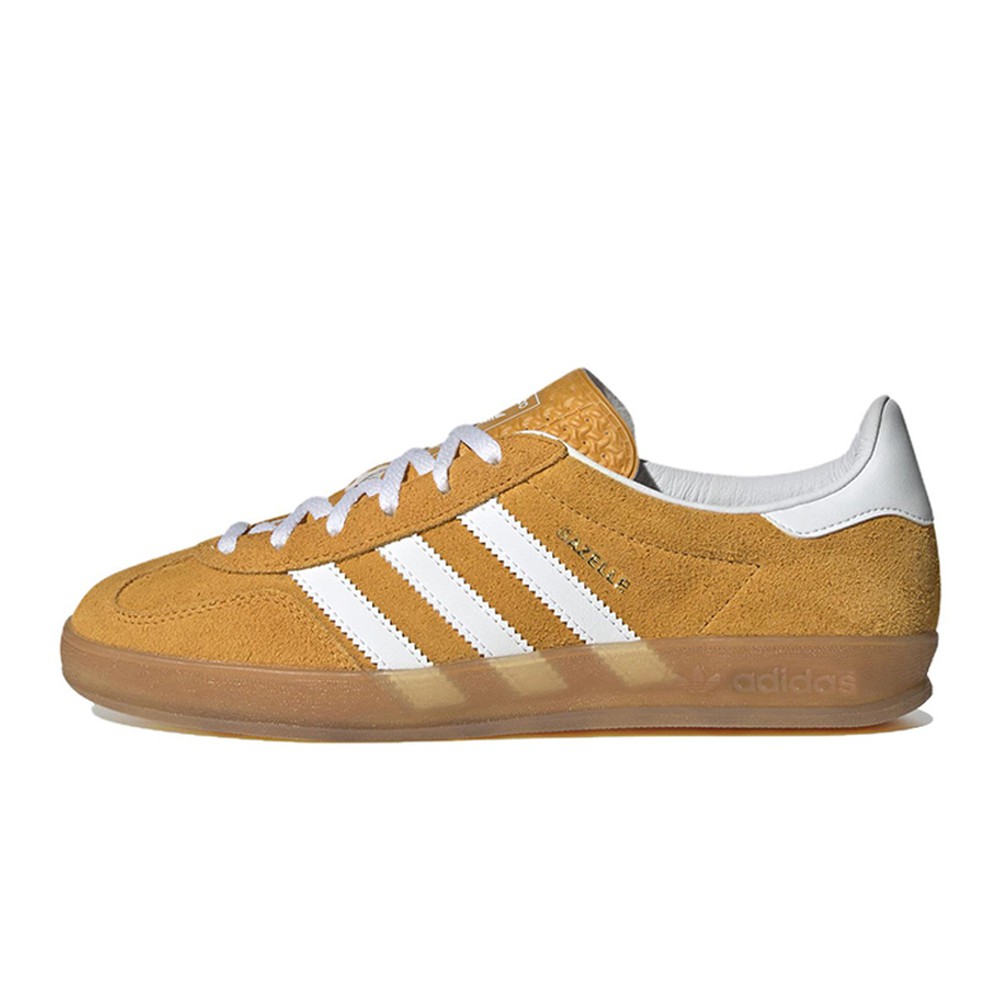 adidas originals 板鞋 耐磨 系带 圆头 女 平跟 四季通用 黄色