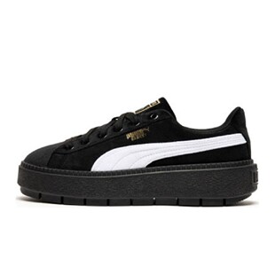 绒面革 厚底 圆头 黑色 低帮 通用 系带 四季 女 PUMA 防滑 板鞋