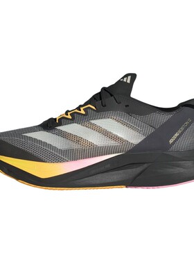 【攀登】 adidas 跑步鞋 四季通用 黑色 男 圆头 低帮 长跑 耐磨