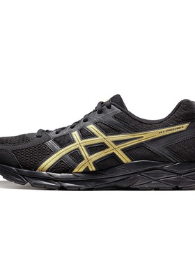 【攀登】AsicsGel-Contend4舒适时尚网布低帮跑步鞋男款黑金