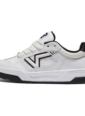 【攀登】 Vans 板鞋 圆头 男女通用 白色 系带 低帮 防滑耐磨