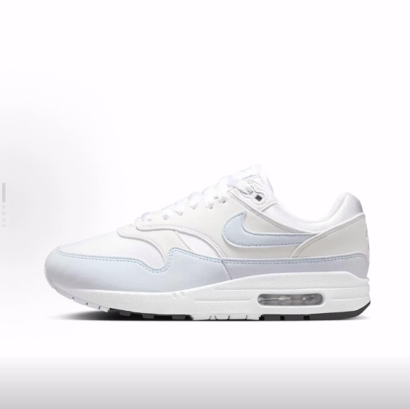 Nike Air Max 1 舒适简洁 耐磨 低帮 生活休闲鞋 女款 白灰蓝