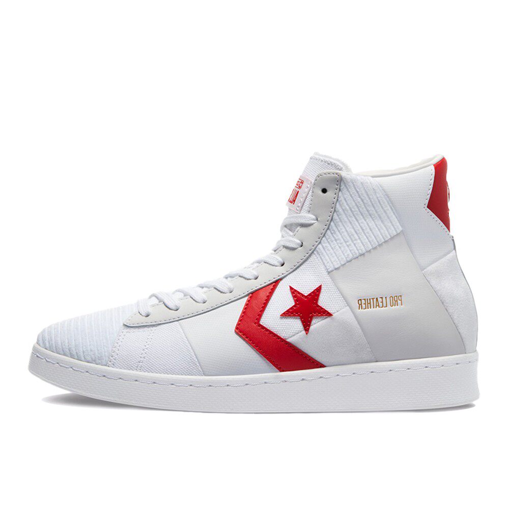 Converse 篮球鞋 高帮 帆布二层牛皮 白色 平跟 男女通用