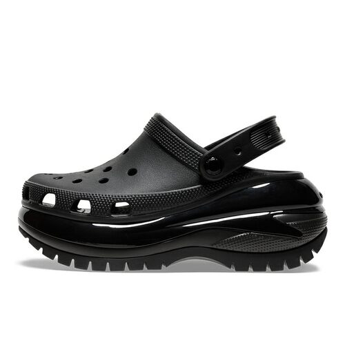 【攀登】 Crocs 洞洞鞋 夏 EVA 黑色 男女通用 包头 坡跟