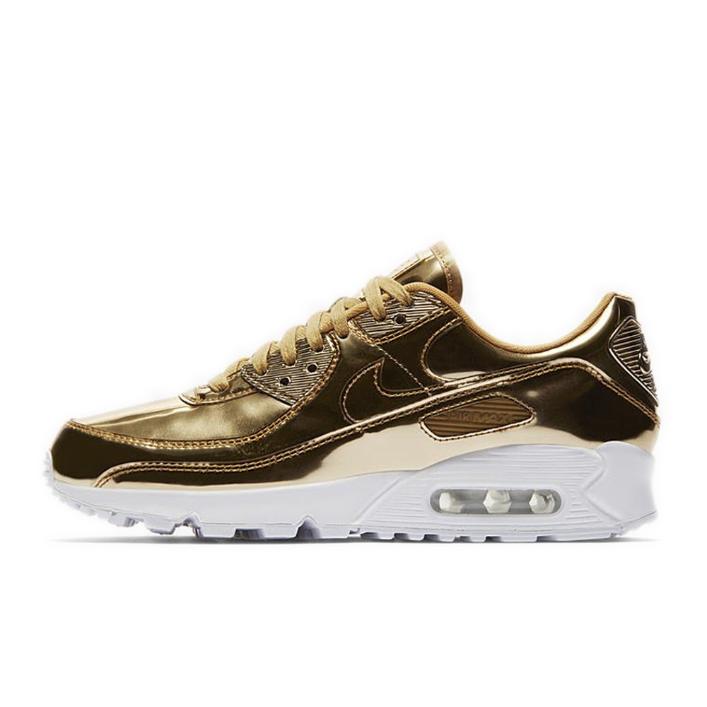 【攀登】 Nike 跑步鞋 皮革 系带 金色 低帮 四季通用 圆头 平跟