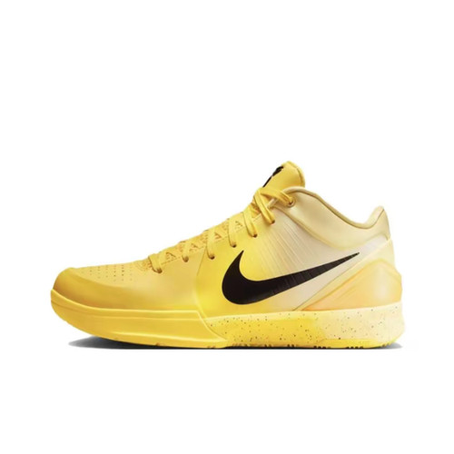Nike Zoom Kobe 4 舒适百搭 防滑耐磨 低帮 篮球鞋 男女同款 黄色