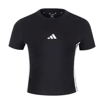 【攀登】 adidas T恤 收腰型 圆领 套头 短袖 条纹其他