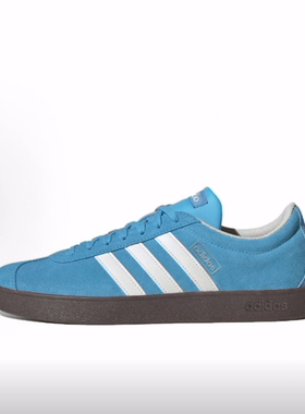 adidas VL COURT 2.0VlClassic舒适休闲低帮德训鞋男女同款蓝白色