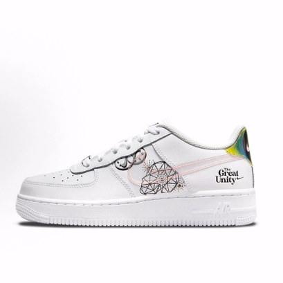 Nike Air Force 1 The Great Unity 合成革 透镜  低帮 儿童板鞋