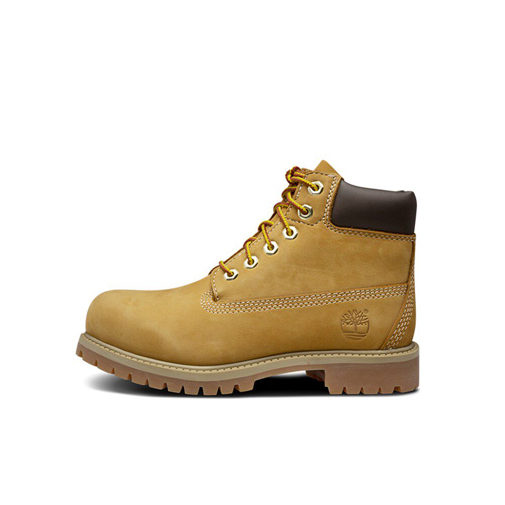 【攀登】 Timberland 儿童靴子 黄色 圆头 秋冬 厚底