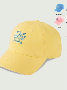 Narwal Music 「Good Vibes」遮阳显脸小英文刺绣百搭软顶棒球帽